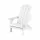 Gardeon Folding Outdoor Patio Adirondack Chair Recliner with Footrest and Cupholder 170kg HDPE White