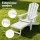 Gardeon Folding Outdoor Patio Adirondack Chair Recliner with Footrest and Cupholder 170kg HDPE White