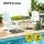 Gardeon Folding Adirondack Chair White HDPE Outdoor Lounge Patio Beach Seat 103° Backrest 170kg Capacity