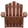 Gardeon Adirondack Outdoor Wooden Beach Chair - Brown, Fir Wood, 150kg Capacity, UV & Weather-Resistant, 73x82x86cm