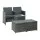 Gardeon 5PC Grey Wicker Bistro Set - Outdoor/Indoor Furniture with UV-Resistant PE Wicker & Aluminium Frame, 5mm Glass
