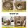 Gardeon 2-in-1 Wicker Coffee Side Table & Pet Bed, Yellow, 51cm Aluminium Frame, Indoor/Outdoor, Weather-Resistant
