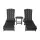 Gardeon 3-Piece Black HDPE Sun Lounge Set: Adjustable Reclining Loungers & Table with Wheels for Outdoor Relaxation