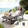 Gardeon 3-in-1 Foldable Sun Lounger Adjustable Recliner Chair with 600D Oxford Cushion Grey 2026 Model