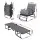 Gardeon 3-in-1 Foldable Sun Lounger Adjustable Recliner Chair with 600D Oxford Cushion Grey 2026 Model