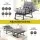Gardeon 3-in-1 Foldable Sun Lounger Adjustable Recliner Chair with 600D Oxford Cushion Grey 2026 Model
