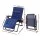 Gardeon XL Blue Folding Sun Lounger Chair - Steel Frame, Textilene Fabric, 170° Recline, Indoor/Outdoor with Cup Holder
