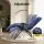 Gardeon XL Blue Folding Sun Lounger Chair - Steel Frame, Textilene Fabric, 170° Recline, Indoor/Outdoor with Cup Holder