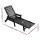 Gardeon 4-Position Adjustable Sun Lounger Chair with Wheels and Cupholder Weather-Resistant HDPE Black