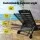 Gardeon 4-Position Adjustable Sun Lounger Chair with Wheels and Cupholder Weather-Resistant HDPE Black
