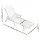 Gardeon Sun Lounger Chaise Lounge 4-Position Adjustable 150kg White Outdoor Chair with Wheels and Cupholder