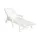 Gardeon Sun Lounger Chaise Lounge 4-Position Adjustable 150kg White Outdoor Chair with Wheels and Cupholder