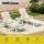 Gardeon Sun Lounger Chaise Lounge 4-Position Adjustable 150kg White Outdoor Chair with Wheels and Cupholder