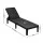 Gardeon Adjustable Outdoor Sun Lounger Chaise Recliner Five Position 150kg Wicker-Look Lightweight Black