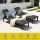 Gardeon Adjustable Outdoor Sun Lounger Chaise Recliner Five Position 150kg Wicker-Look Lightweight Black