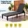 Gardeon Adjustable Outdoor Sun Lounger Chaise Recliner Five Position 150kg Wicker-Look Lightweight Black