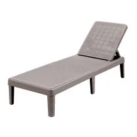 Gardeon Outdoor Sun Lounger Adjustable Chaise Recliner 150kg Brown Wicker-Look Patio Poolside Furniture