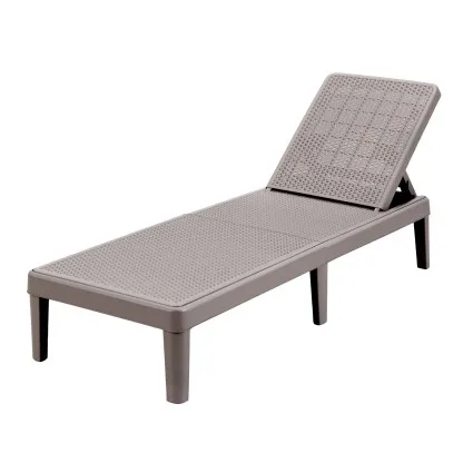 Gardeon Outdoor Sun Lounger Adjustable Chaise Recliner 150kg Brown Wicker-Look Patio Poolside Furniture