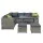 Gardeon Outdoor Dining Set: Aluminium Frame, PE Wicker, UV & Weather Resistant, 5mm Glass, Cushions, Grey 9-Seater