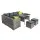Gardeon Outdoor Dining Set: Aluminium Frame, PE Wicker, UV & Weather Resistant, 5mm Glass, Cushions, Grey 9-Seater