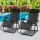 Gardeon 2PC Zero Gravity Recliner Chair Set - Adjustable Folding Outdoor Sun Lounge, Steel Frame, Black, 150kg Capacity