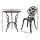 Gardeon 3PC Cast Aluminium Outdoor Bistro Set - Vintage Black, Weather-Resistant, with Parasol Hole, Easy Assembly