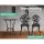 Gardeon 3PC Cast Aluminium Outdoor Bistro Set - Vintage Black, Weather-Resistant, with Parasol Hole, Easy Assembly