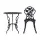 Gardeon 3PC Cast Aluminium Outdoor Bistro Set - Vintage Black, Weather-Resistant, with Parasol Hole, Easy Assembly