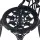 Gardeon 3PC Cast Aluminium Outdoor Bistro Set - Vintage Black, Weather-Resistant, with Parasol Hole, Easy Assembly