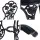 Gardeon 3PC Cast Aluminium Outdoor Bistro Set - Vintage Black, Weather-Resistant, with Parasol Hole, Easy Assembly
