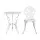 Gardeon 3PC Outdoor Bistro Set in Cast Aluminium - White, Weather-Resistant, Vintage Design with Parasol Hole