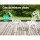 Gardeon 3PC Outdoor Bistro Set in Cast Aluminium - White, Weather-Resistant, Vintage Design with Parasol Hole