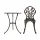 Gardeon 3PC Outdoor Bistro Set – Cast Aluminium Tulip Design, Weather-Resistant, Bronze Finish, with Parasol Hole