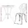 Gardeon 3PC Cast Aluminium Patio Bistro Set, Tulip White – Vintage Outdoor Furniture, Weather-Resistant, Easy Assembly