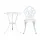 Gardeon 3PC Cast Aluminium Patio Bistro Set, Tulip White – Vintage Outdoor Furniture, Weather-Resistant, Easy Assembly