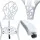 Gardeon 3PC Cast Aluminium Patio Bistro Set, Tulip White – Vintage Outdoor Furniture, Weather-Resistant, Easy Assembly