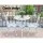 Gardeon 3PC Cast Aluminium Patio Bistro Set, Tulip White – Vintage Outdoor Furniture, Weather-Resistant, Easy Assembly