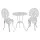 Gardeon 3PC White Aluminium Patio Set - Weather-Resistant Bistro Dining Chairs with Parasol Hole for Outdoor Serenity