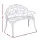 Gardeon 100cm Cast Aluminium Vintage White Garden Bench - Weather-Resistant, 220kg Capacity, Easy Assembly