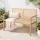 Gardeon 107cm Garden Bench with PVC Woven Seat and Backrest, Natural Wood
