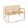 Gardeon 107cm Garden Bench with PVC Woven Seat and Backrest, Natural Wood
