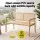 Gardeon 107cm Garden Bench with PVC Woven Seat and Backrest, Natural Wood
