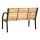 Gardeon 120cm 2-Seater Outdoor Garden Bench - Fir Wood & Steel, Weather & Insect Resistant, 220kg Capacity