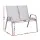 Gardeon 2-Seat Steel Outdoor Bench - Rust-Resistant, Powder-Coated, Easy Assembly, UV-Protected Textilene, Grey