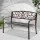 Gardeon 3 Seater Outdoor Garden Bench - Steel Frame, Cast Iron Backrest, Rust-Resistant, 127cm, Bronze Finish