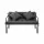 Gardeon 118cm 2 Seater Outdoor Garden Bench with Cushion, Throw Pillows and Metal Textilene Seat Black