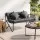 Gardeon 118cm 2 Seater Outdoor Garden Bench with Cushion, Throw Pillows and Metal Textilene Seat Black