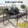 Gardeon 118cm 2 Seater Outdoor Garden Bench with Cushion, Throw Pillows and Metal Textilene Seat Black