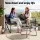 Gardeon 118cm 2 Seater Outdoor Garden Bench with Cushion, Throw Pillows and Metal Textilene Seat Black