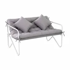 Gardeon 118.5cm Two Seater Outdoor Garden Bench with Textilene Seat and Cushion